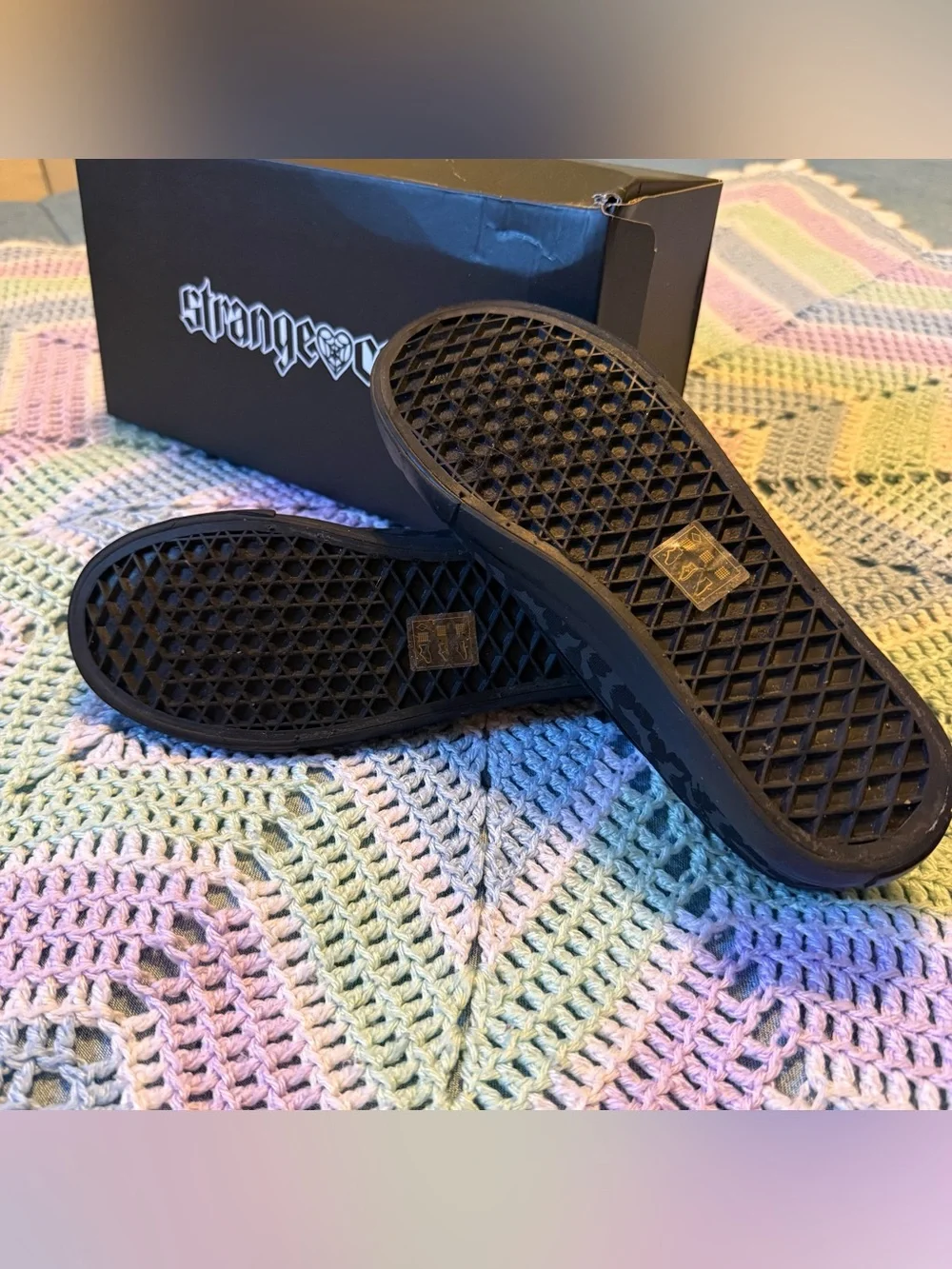 Strange Cult Black Emily Bat Slip-On Flats